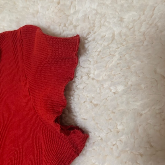 J. Galt (Brandy Melville) red ribbed crop top - Picture 5 of 5